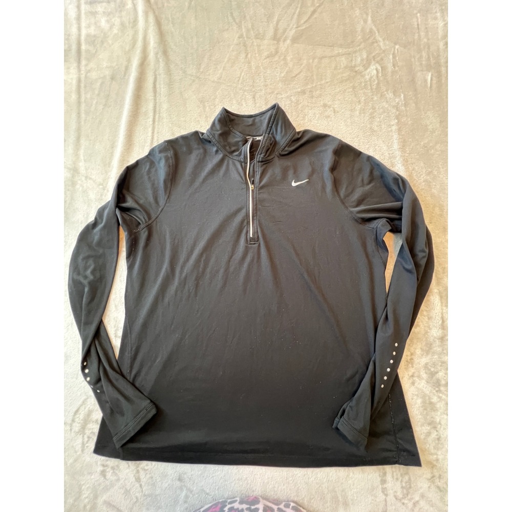 Nike Running 1/2 Zip Pullover Mens XL Black Dri-FIT 904900-010 Long Sleeve